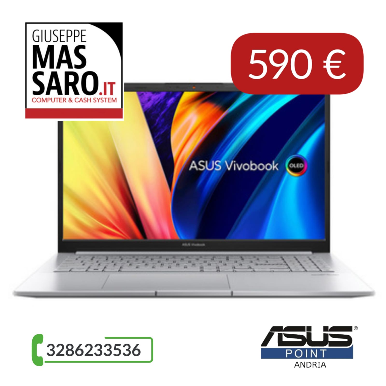 Notebook Asus Intel core i3 ultima generazione, 8 gb ram, 15,6'' lcd ...